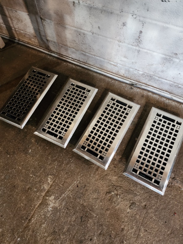 4 Rectangular Floor Duct Register Covers