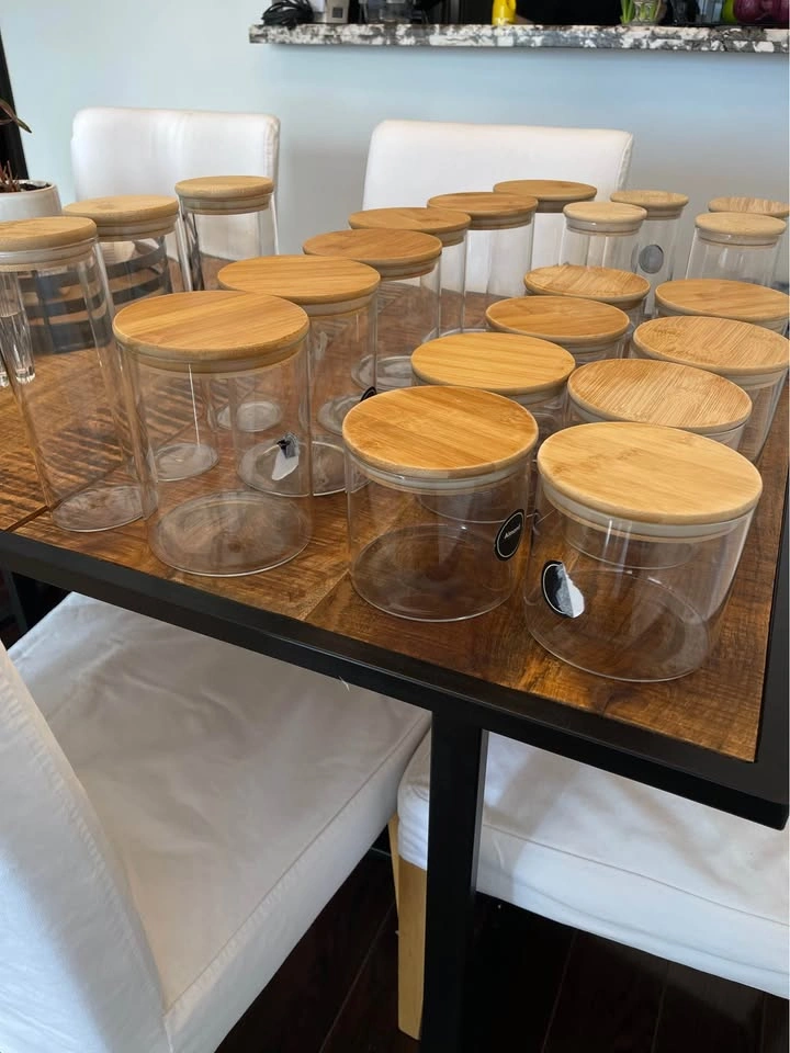 Glass jars w bamboo lids - multiple sizes - photo 3