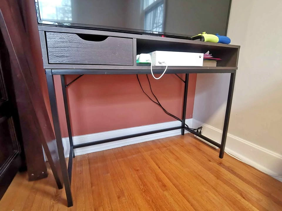 Modern espresso Scandinavian desk