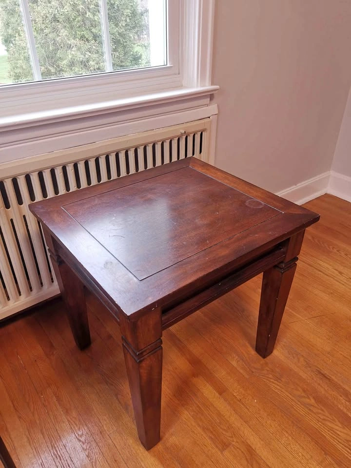 Dark Wood Night Stand / Side Table