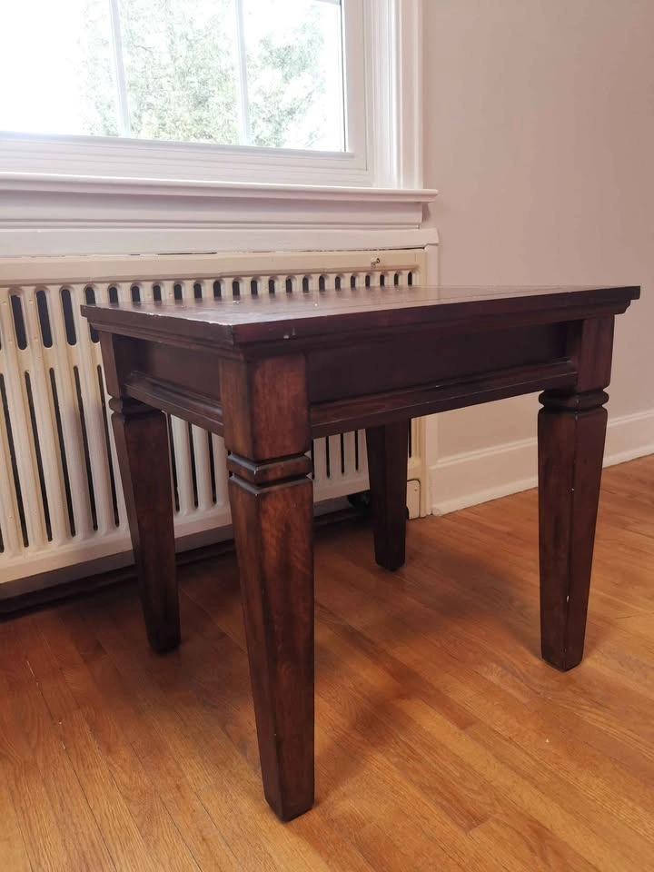 Dark Wood Night Stand / Side Table - photo 2