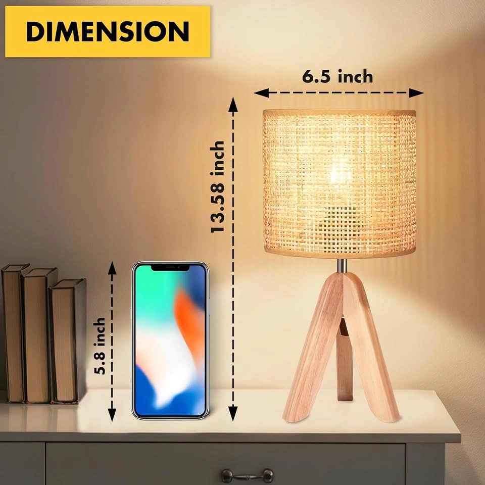 BRAND NEW! Modern Rattan Table Lamp Set (2pcs) – Warm Cozy Light - photo 2