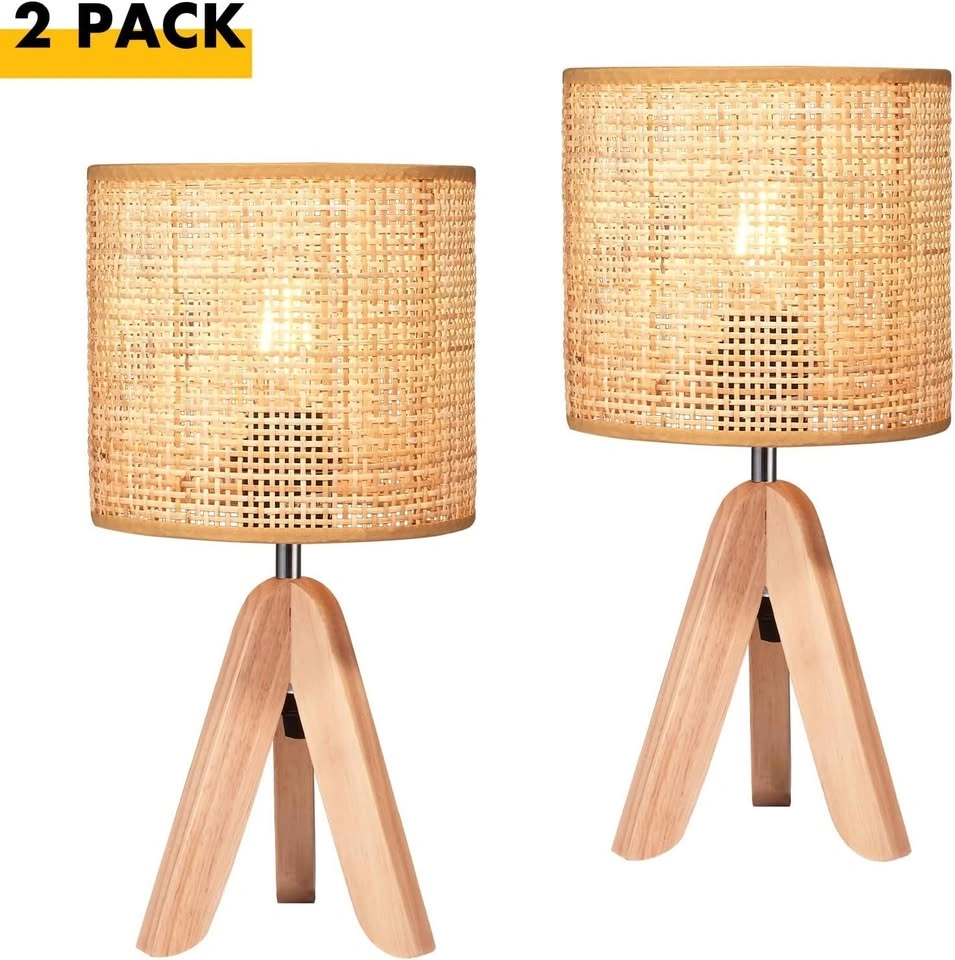 BRAND NEW! Modern Rattan Table Lamp Set (2pcs) – Warm Cozy Light - photo 4