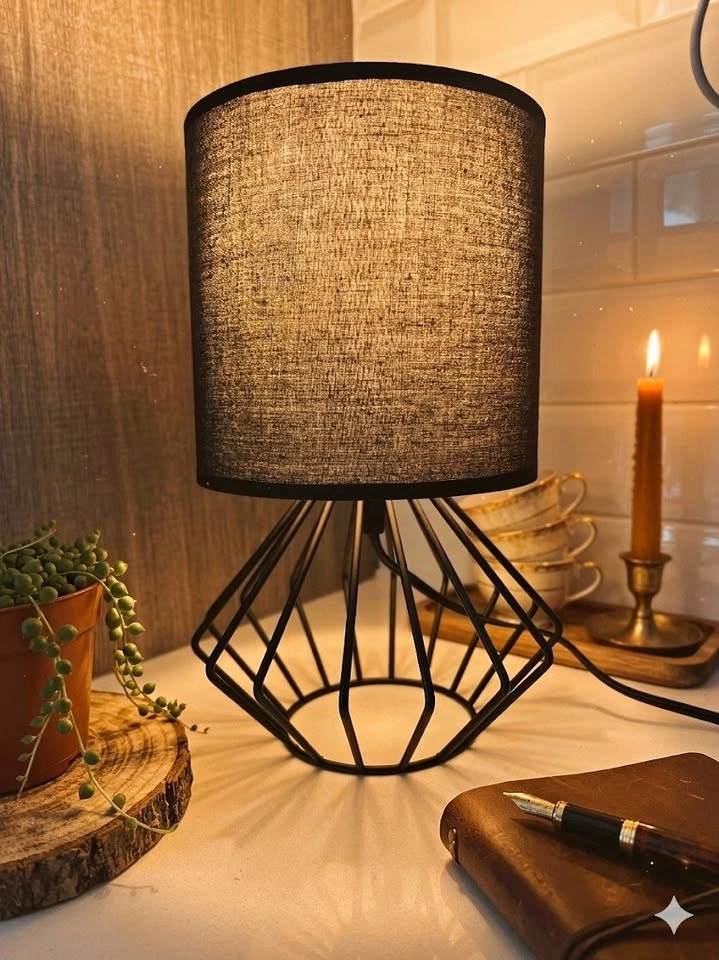NEW Minimalist Black Bedside Lamp - Create a Warm & Cozy Vibe