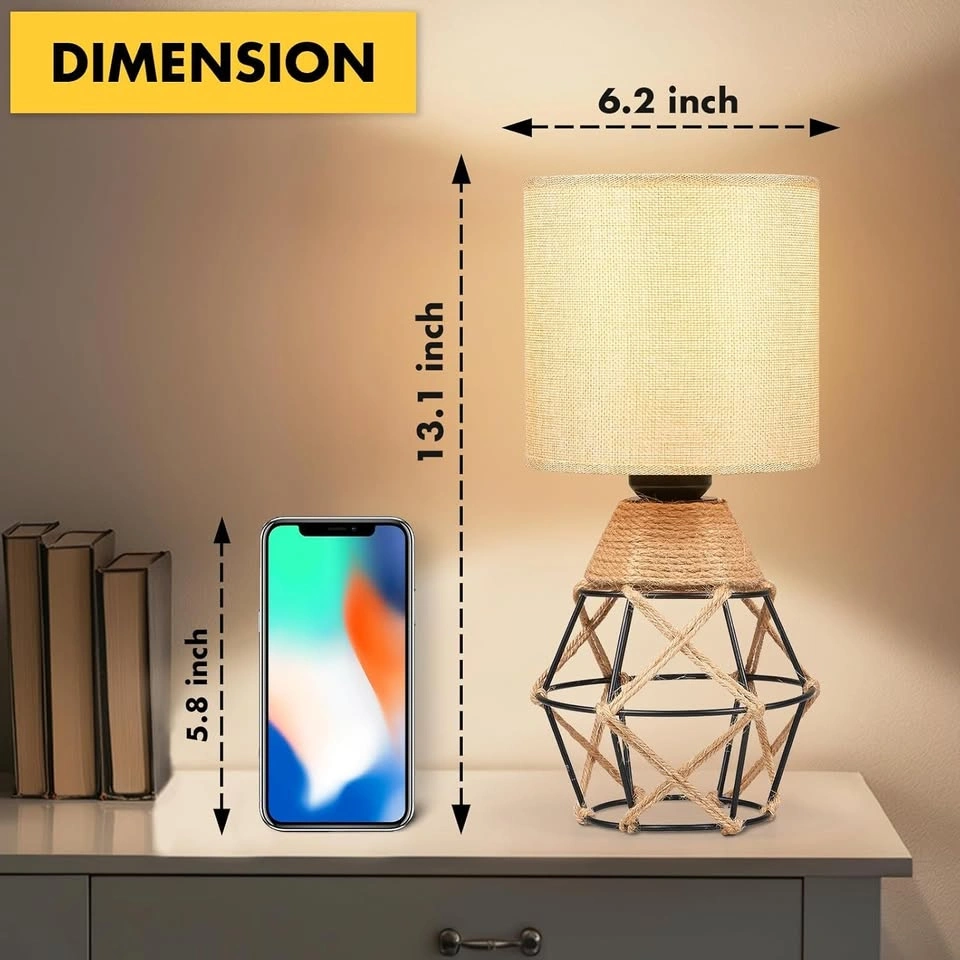 BRAND NEW Rustic Table Lamps – Warm Cozy Bedside Lamps - photo 3