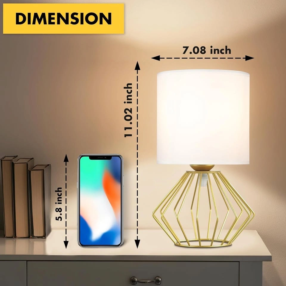 Modern Gold Table Lamp – Cozy Bedside Lamp - photo 2