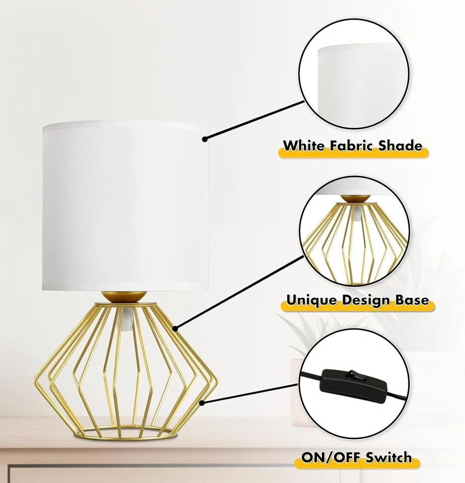 Modern Gold Table Lamp – Cozy Bedside Lamp - photo 3