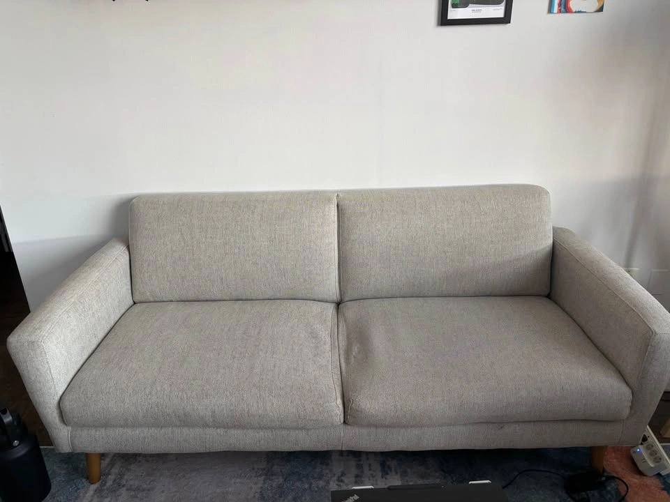 [MOVE OUT SALE] West elm Oliver 72" Sofa, Twill, Dove, Light Wal - photo 3
