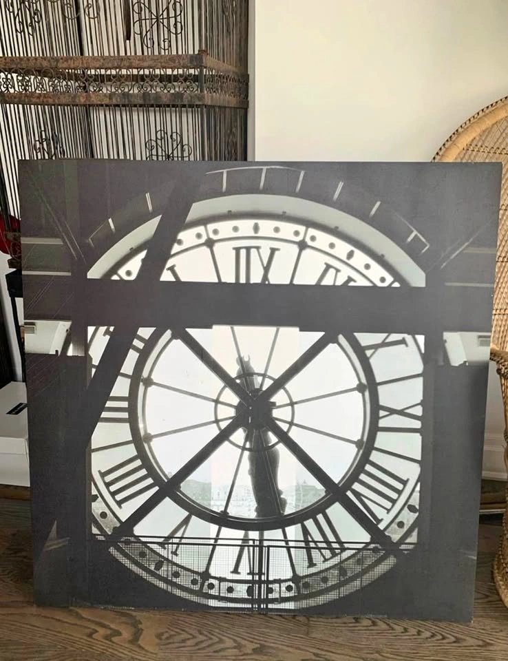 XL Wall Art Antique Clock Gothic Art Paris