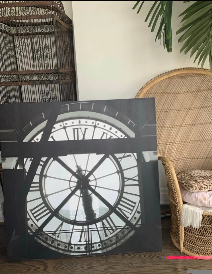 XL Wall Art Antique Clock Gothic Art Paris - photo 2