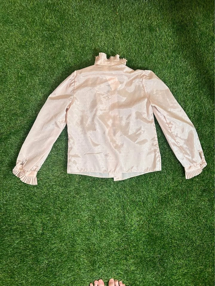 Vintage Womens Ruffled Blouse - Size Large - photo 2