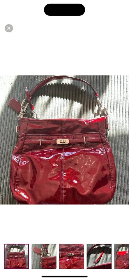 Coach Red Patent Leather Handbag