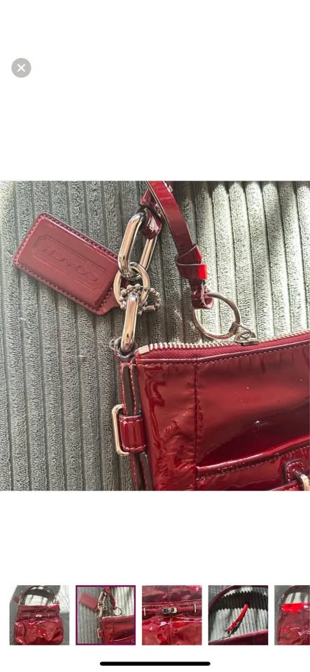 Coach Red Patent Leather Handbag - photo 2