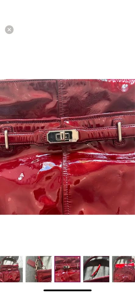 Coach Red Patent Leather Handbag - photo 3