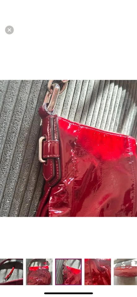 Coach Red Patent Leather Handbag - photo 5
