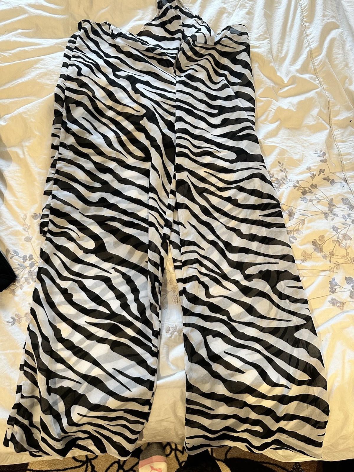 Peppermint Bay zebra sheer beach pants coverup size small