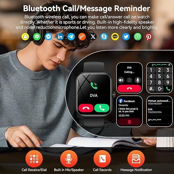 2025 Smart Watch Men/Women Waterproof Bluetooth iPhone Samsung B - photo 5