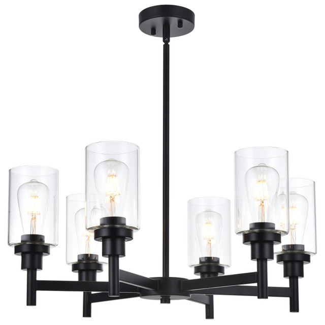 NEW 6 Light Industrial Chandelier