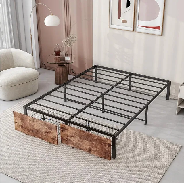 BRAND NEW 14 Inch Full/Double Size Storage Metal Bed Frame image indicator(2)