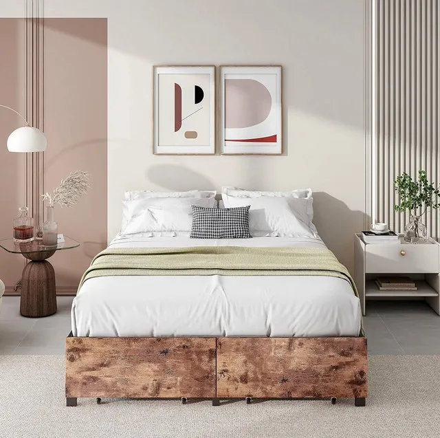 BRAND NEW 14 Inch Full/Double Size Storage Metal Bed Frame image indicator(8)