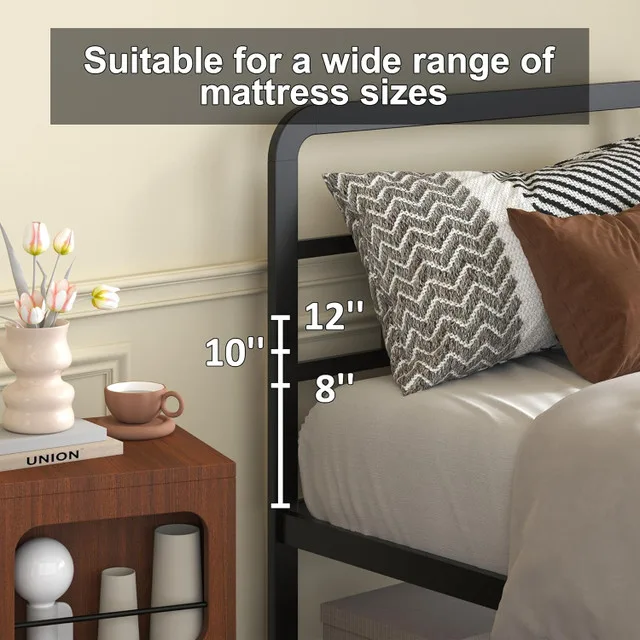 Fly-CTsoar 18 Inch High Queen Size Metal Platform Bed NEW image indicator(5)