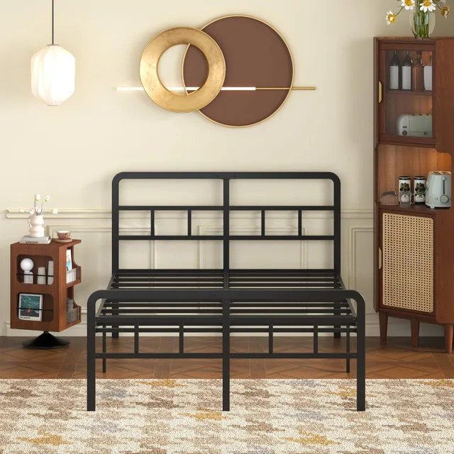 Fly-CTsoar 18 Inch High Queen Size Metal Platform Bed NEW image indicator(8)