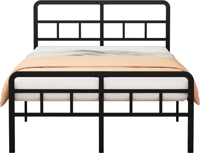 Fly-CTsoar 18 Inch High Queen Size Metal Platform Bed NEW image indicator(9)