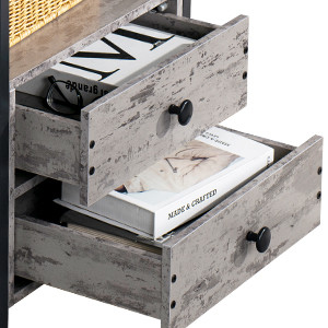 BRAND NEW Lerliuo Nightstand, Side Table, Grey - photo 5