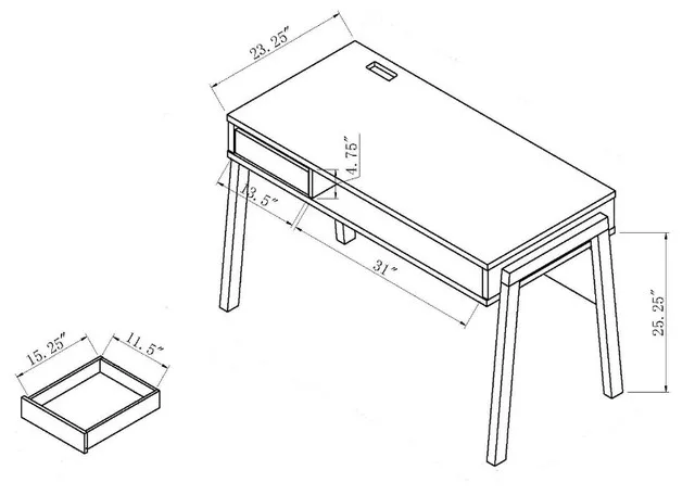 Red Cocao 47 Inch Computer Desk with Storage and Drawer NEW image indicator(5)