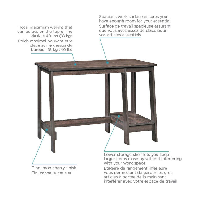 BRAND NEW For Living Trestle 40 Inch Home Office Desk - photo 5