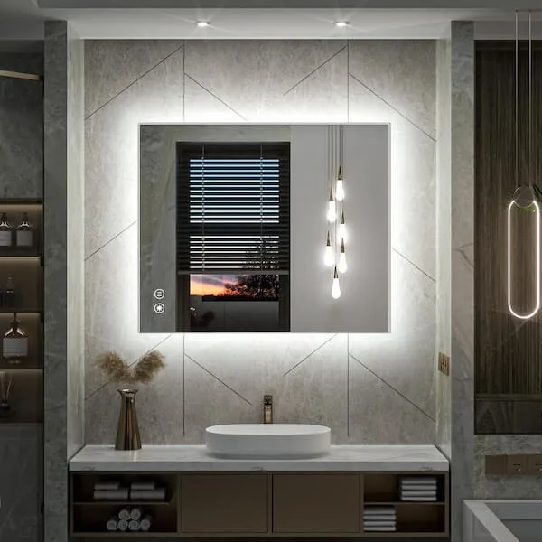 KeonJinn 30x36 Inch LED Light Mirror BRAND NEW image indicator(3)