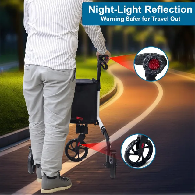Retaoldth 3 Wheel Lightweight Rollator Walker BRAND NEW image indicator(4)