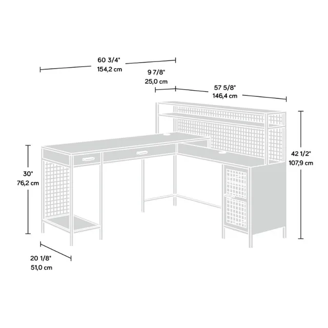 NEW Sauder L-Shaped Home Office Desk image indicator(3)