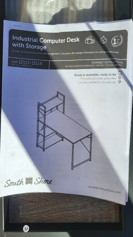 NEW South Shore Furniture Evane 48 Inch Desk image indicator(8)