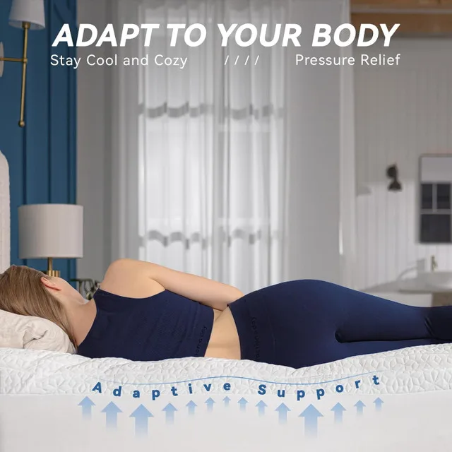 AprLeaf Queen Memory Foam Mattress Topper NEW image indicator(3)