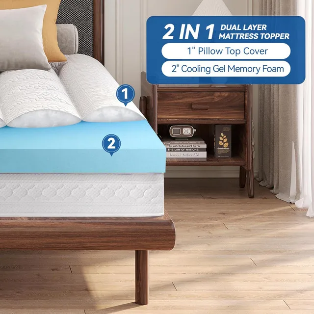 AprLeaf Queen Memory Foam Mattress Topper NEW image indicator(4)