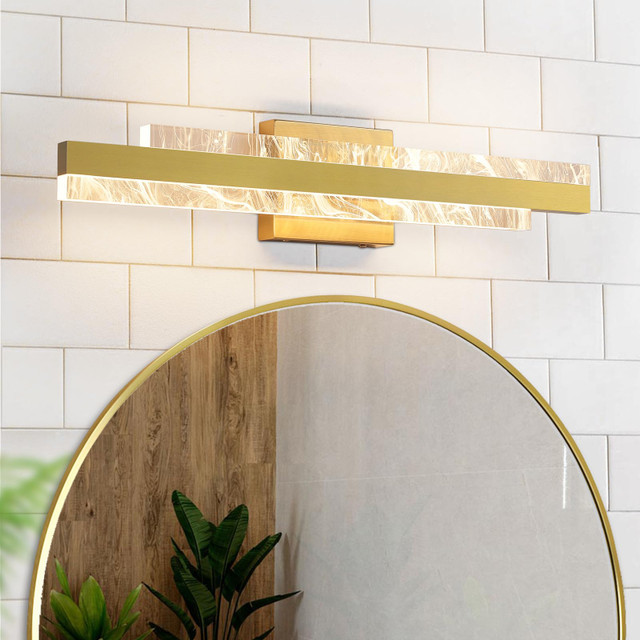 NEW HAHZT 24 inch Brushed Gold 28W LED Vanity Light