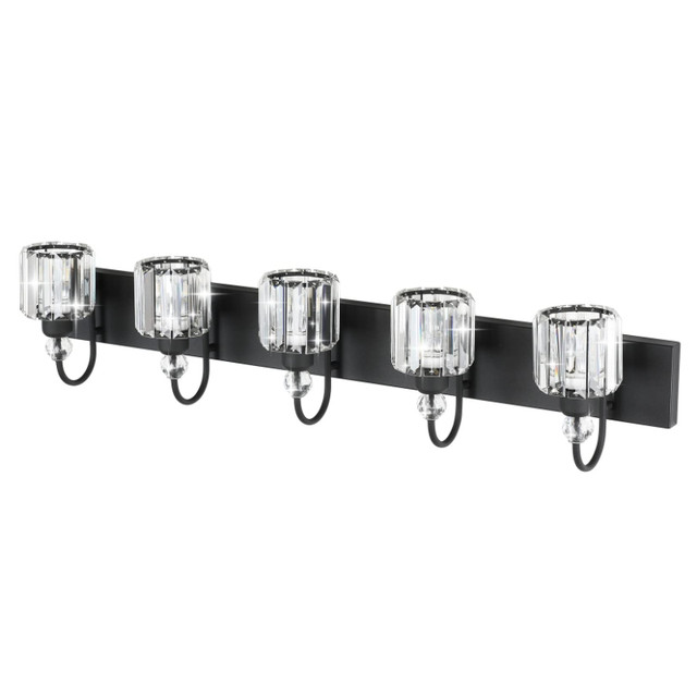 NEW Ralbay Crystal Matte Black Vanity Wall Light - photo 2