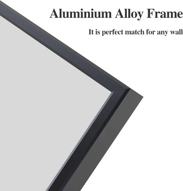 WONSTART 36" x 36" Bathroom Mirror, Black Frame NEW image indicator(5)