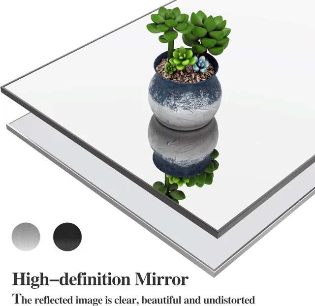 WONSTART 36" x 36" Bathroom Mirror, Black Frame NEW image indicator(6)