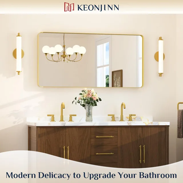 Keonjinn Gold Bathroom Mirror 48" x 24" NEW image indicator(3)