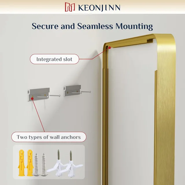 Keonjinn Gold Bathroom Mirror 48" x 24" NEW image indicator(6)