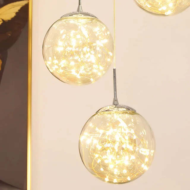 KAUCQI 10-Light LED Stairs High Ceiling Chandelier image indicator(5)