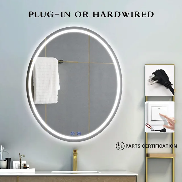 STARBIVO 20x28 Inch Oval LED Bathroom Mirror image indicator(5)