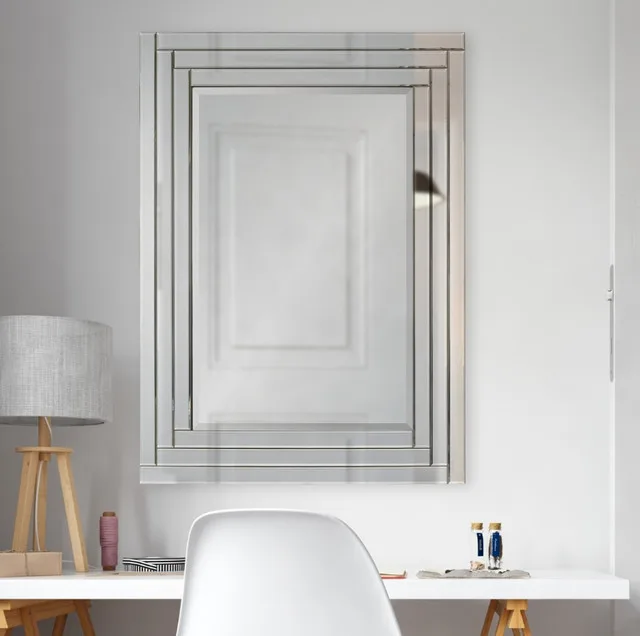 New RenWil Edessa 24" x 36" Wall Mount Beveled All Glass image indicator(6)