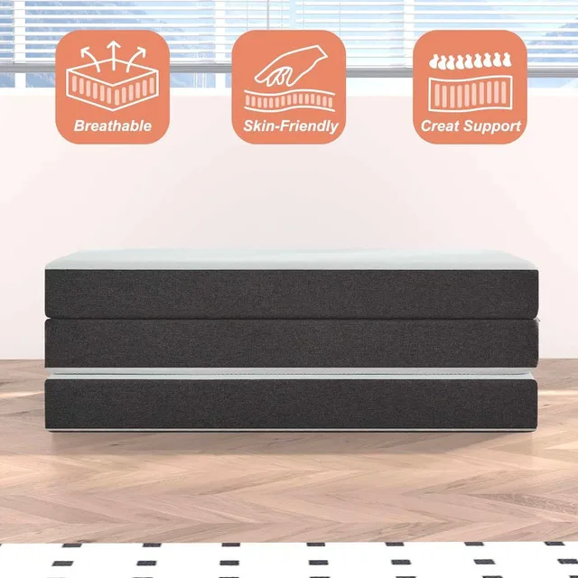 Twolike 6 Inch Full Size Foam Foldable Mattress BRAND NEW image indicator(5)