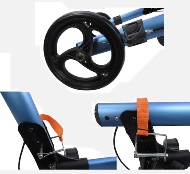 Dr. Safe Aluminum 8" Wheels Folding Walker Rollator, NEW image indicator(2)