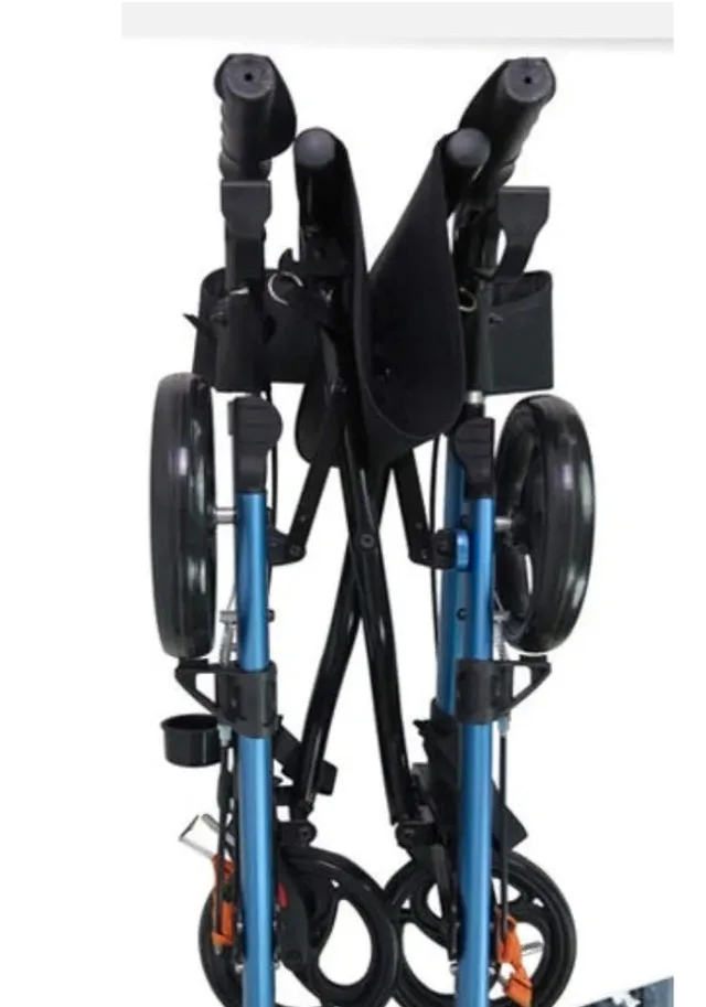 Dr. Safe Aluminum 8" Wheels Folding Walker Rollator, NEW image indicator(4)