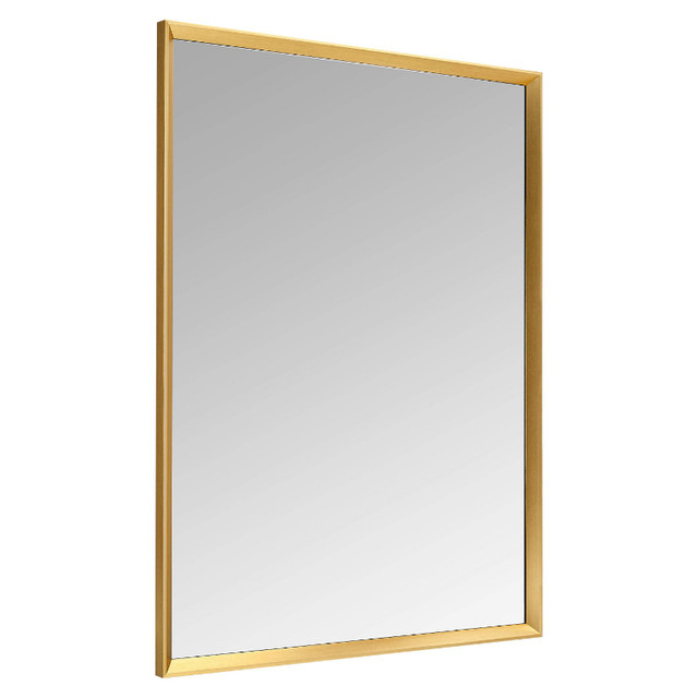 Amazon Basics Mirror 30" x 40" - Peaked Trim, Brass