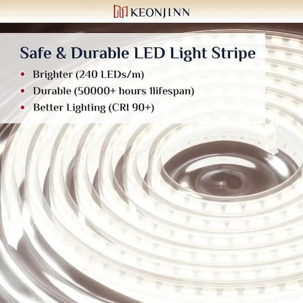 KeonJinn LED Light Mirror 72x36 BRAND NEW image indicator(8)